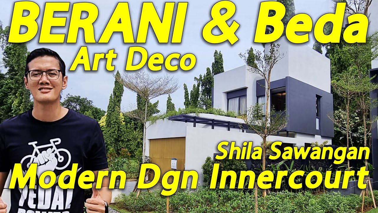 Rumah Gaya Art Deco Dengan Innercourt Keren Banget di Shila At Sawangan, Tipe Courtyard