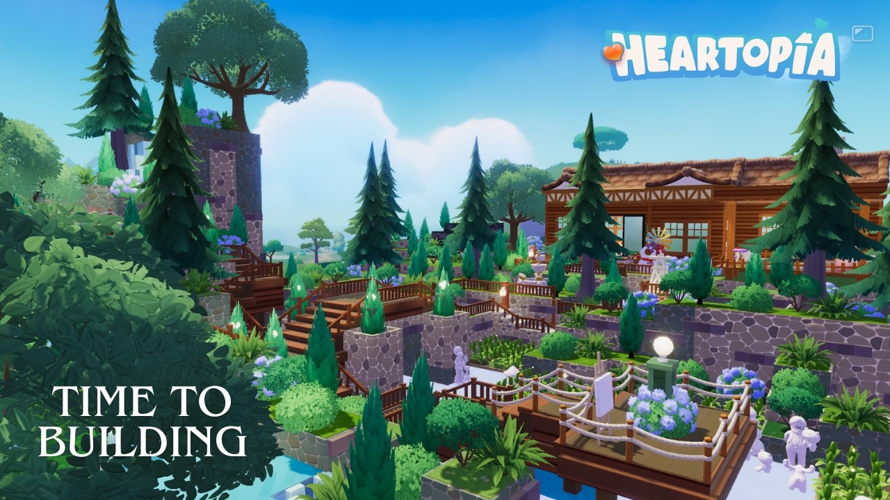 Frozen lake with waterfall and small cabin! (No glitch) - Heartopia