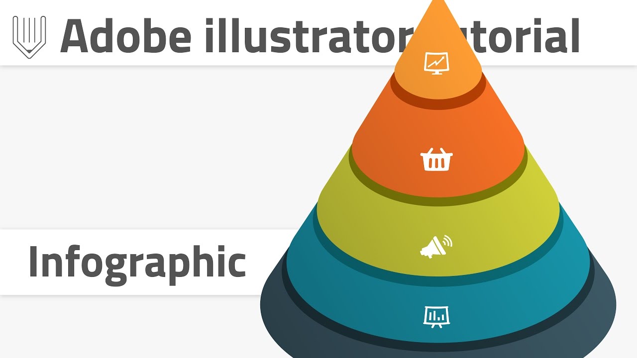 Как создать конус в Adobe Illustrator. 3d инфографика, видеоурок