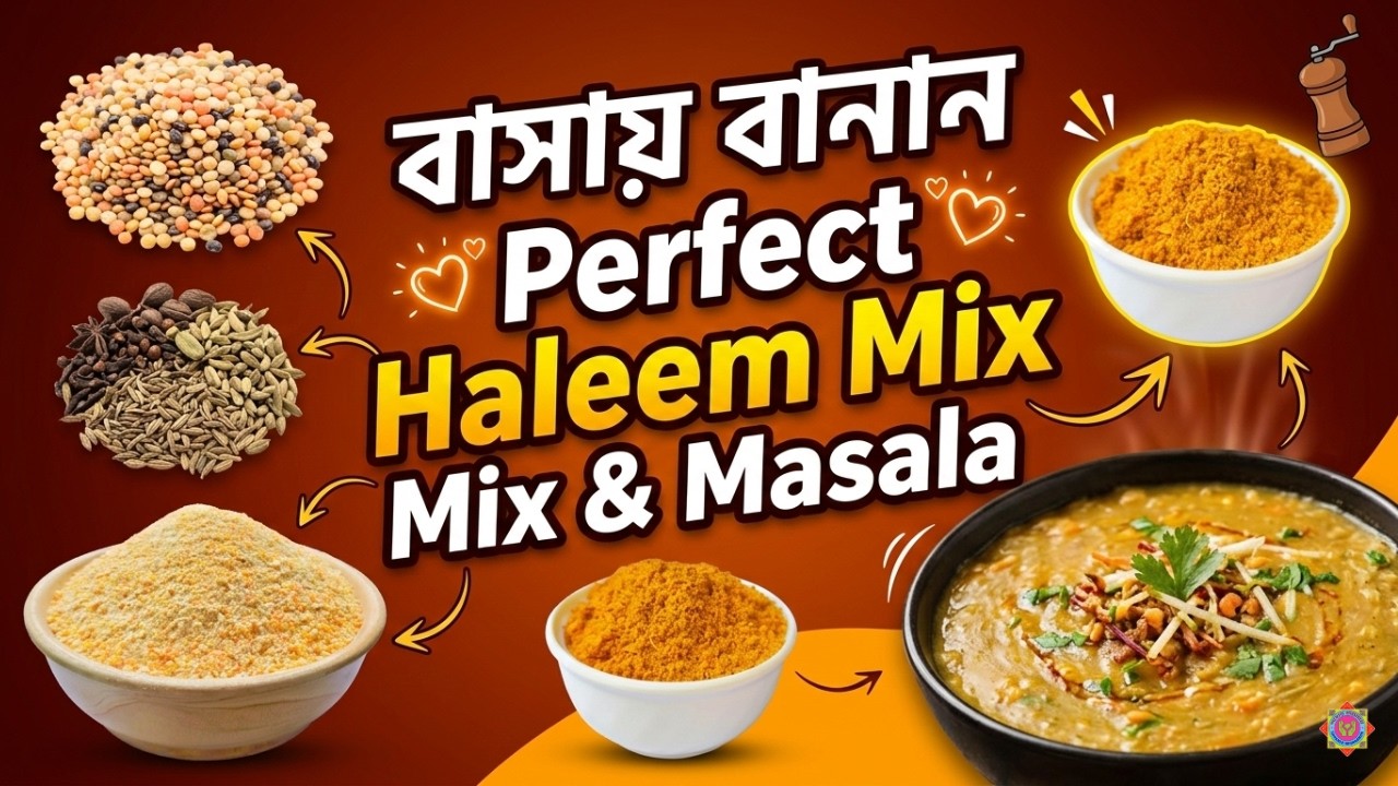 বাসায় হালিম মিক্স ও হালিম মসলা তৈরি করুন | Haleem Mix and Masala Recipe | Homemade Haleem