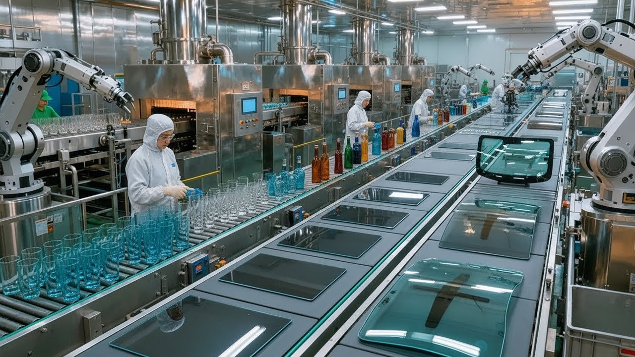Inside a Modern Glass Factory: From Raw Materials to Molten Glass (Full Process)