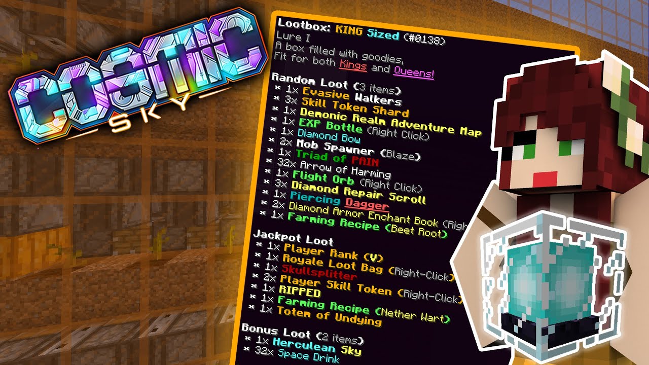 The King Sized LootBox fit for a Queen | Minecraft Cosmic Sky part 17