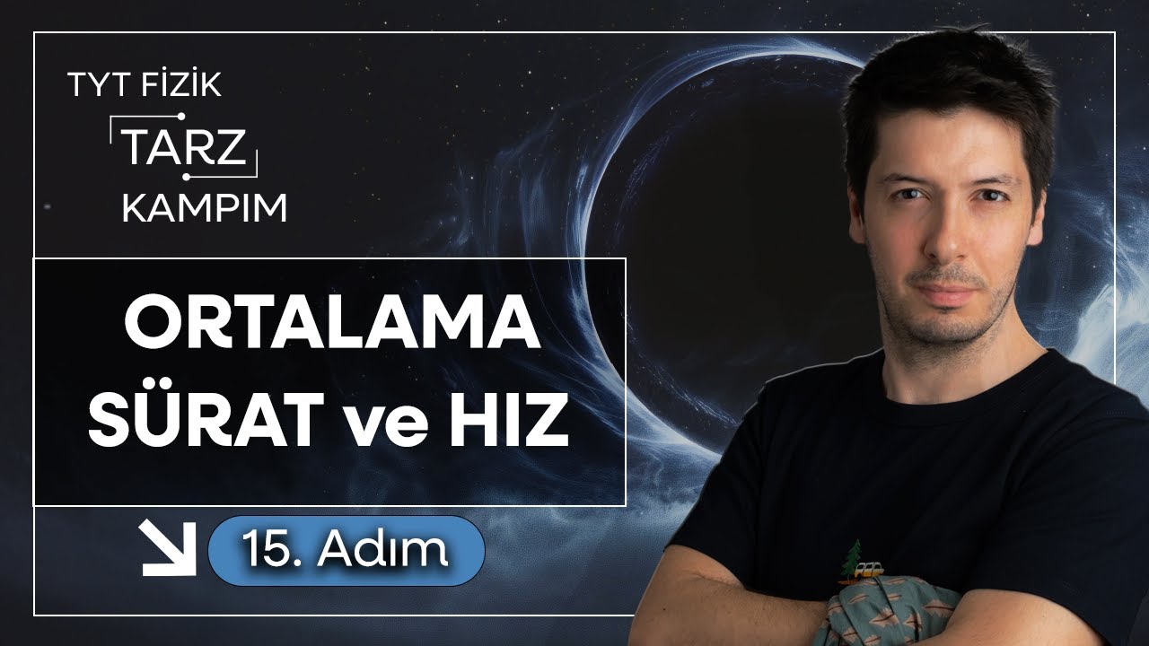 15) 45 Günde TYT Fizik Tarz Kampı | Düzgün Doğrusal Hareket | Ortalama Sürat ve Ortalama Hız Kavramı