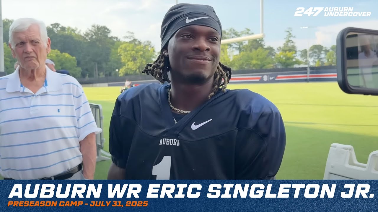 Auburn WR Eric Singleton Jr. | 2025 Preseason Camp