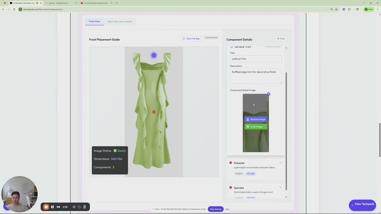 Creating Tech Packs for a Dress with AI in less than 5 minutes✨