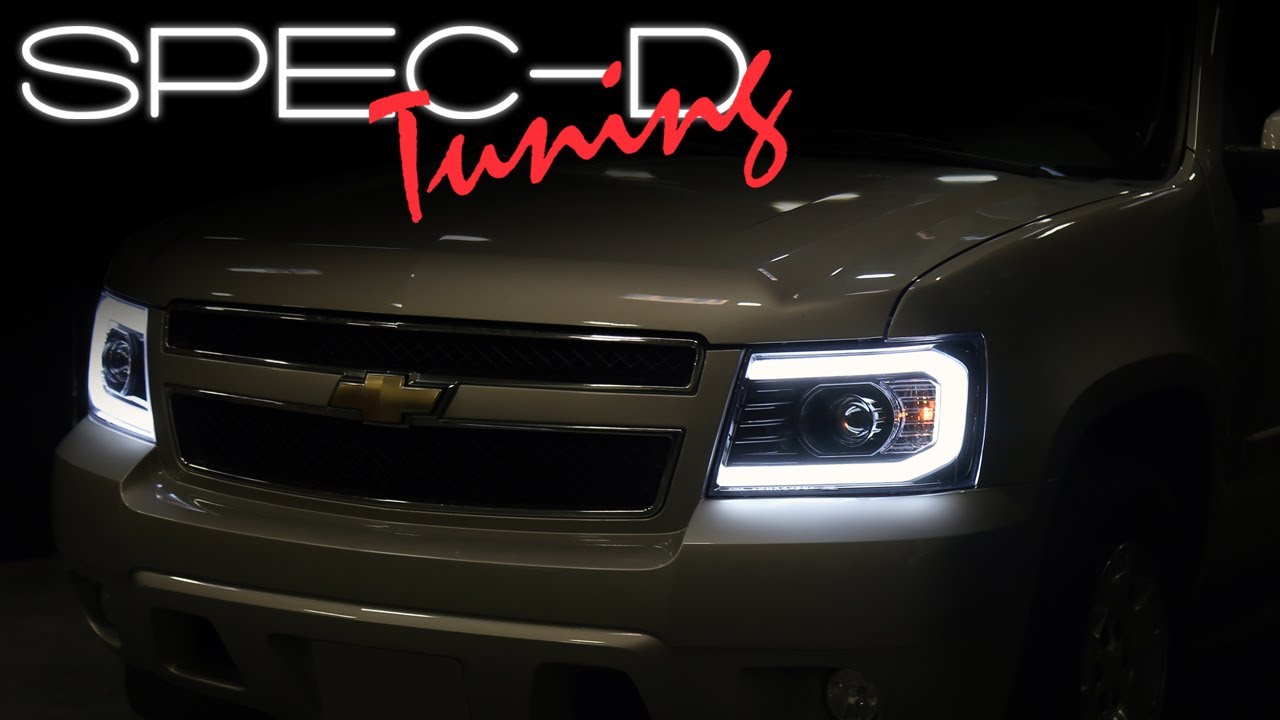 SPECDTUNING INSTALLATION VIDEO: 2007-2013 CHEVY AVALANCHE LED PROJECTOR HEADLIGHTS