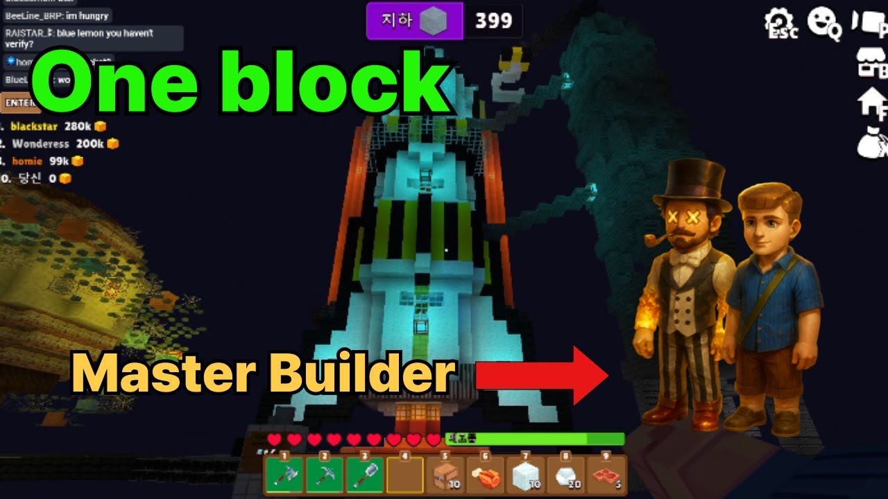 I explored the massive and beautiful island of a One Block Master. 