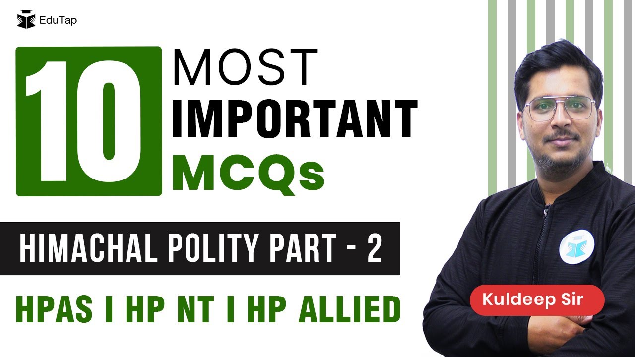 Important MCQ of Himachal Polity | HPAS prelims examination  | Preparation & Revision pdf | HP NT