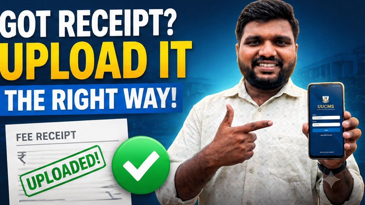 UUCMS Fee Receipt | 2nd/3rd Year UPLOAD GUIDE | Step-by-Step (ಕನ್ನಡ & English) 🎓