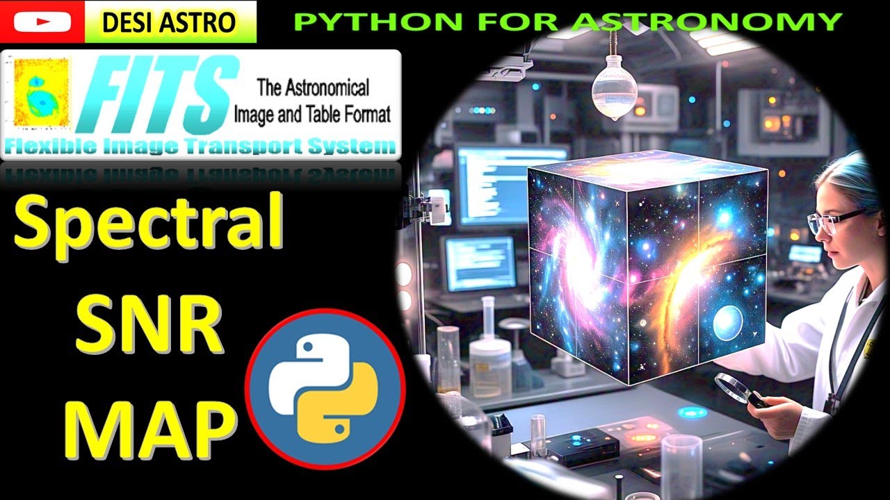 PYTHON Astropy Tutorial: Spectral SNR Map Visualization|Galaxy FITS SDSS MANGA|DESI ASTRO IUCAA Pune