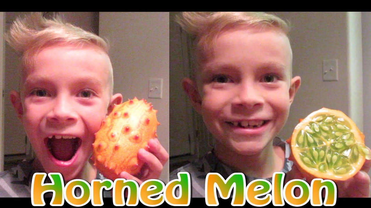 KIDS TRY EXOTIC FRUIT HORNED MELON!!