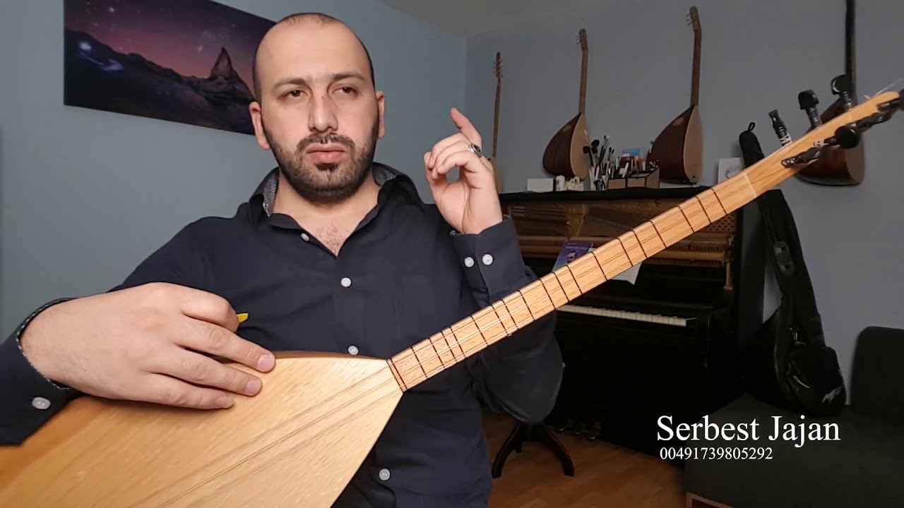 مهم جدا عزف بغلمة  بغلمة درس وتمارين على مقام العجم للمبتدئين  Baglama مع سربست جاجان |Serbest Jajan