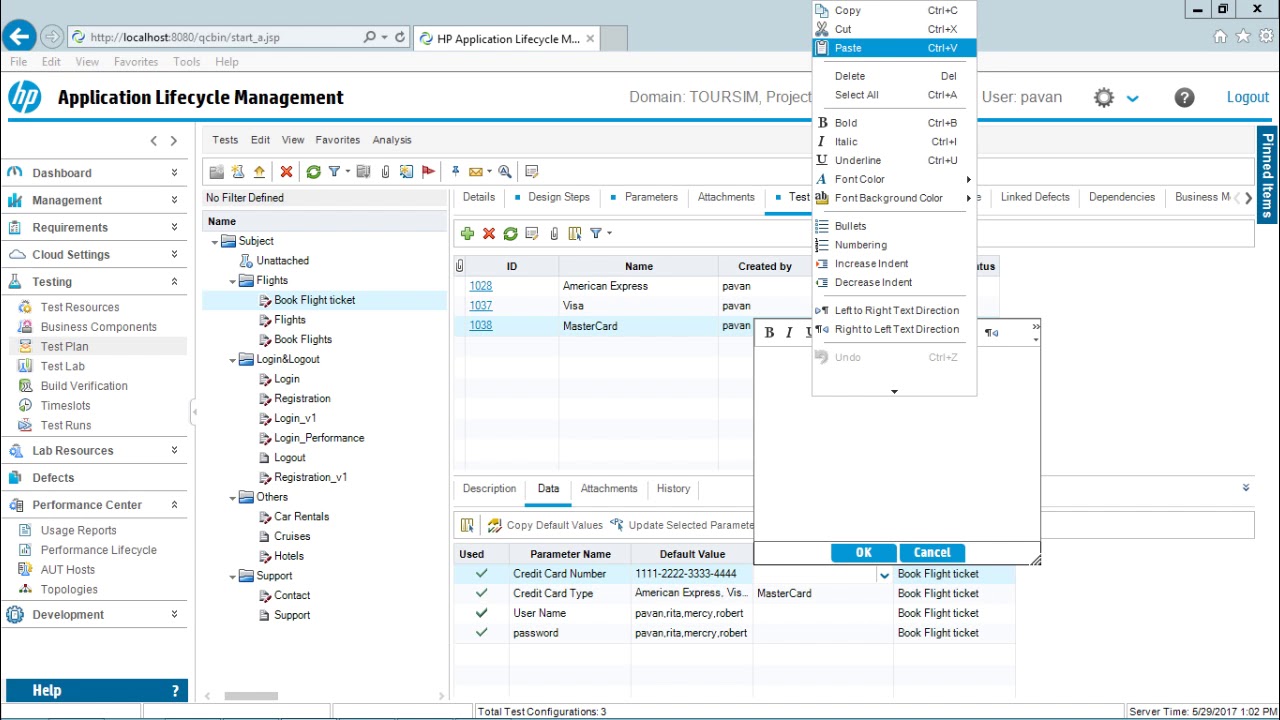 HP ALM - Create Test Configurations