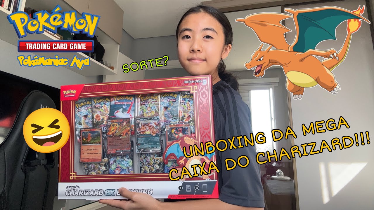 UNBOXING da Box COLEÇÃO CHARIZARD EX em DOBRO! Sorte? - Pokémon TCG #pokemon