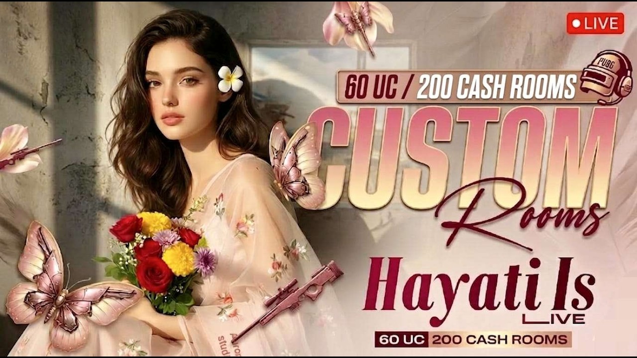 Hayati Is Live 🔴 | PUBG Mobile Custom Rooms Match | Challenges UC + Cash Reward Rooms.