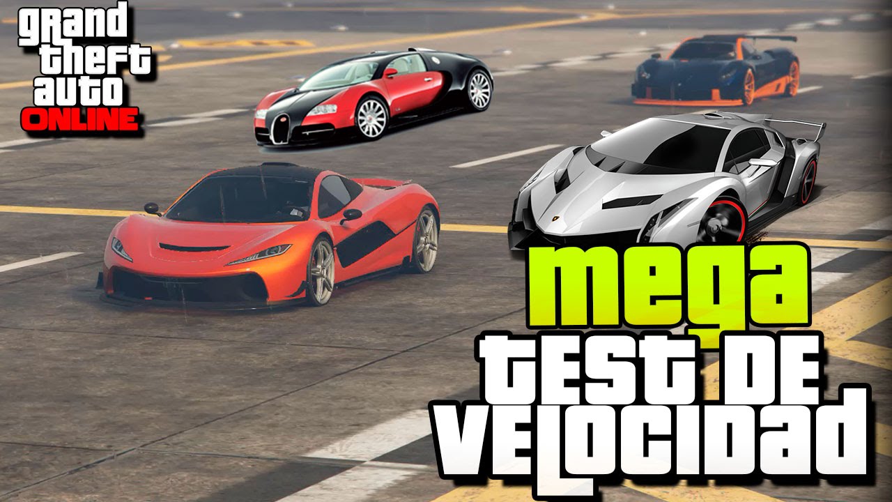 GTA V - MEGA TEST DE VELOCIDAD!! | Todos los autos, cual es el mas rapido ?