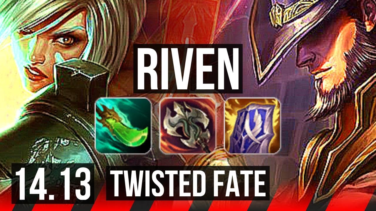 RIVEN vs TWISTED FATE (TOP) | 68% winrate, 6 solo kills, 4k comeback | EUW Diamond | 14.13
