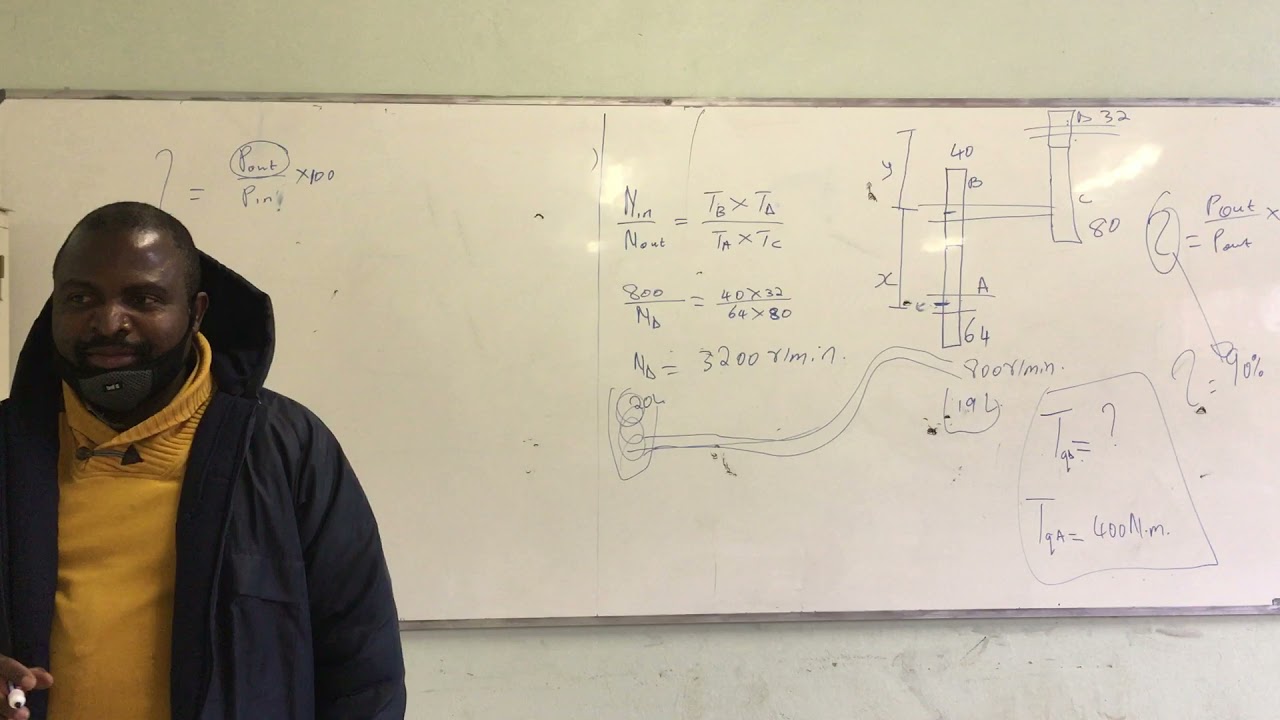 Calculating torque on Gears (Mechanotechnics N4)