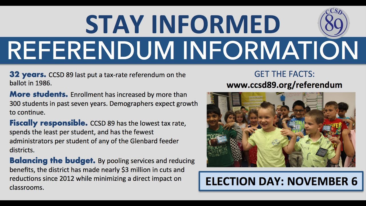 CCSD 89 referendum rate information