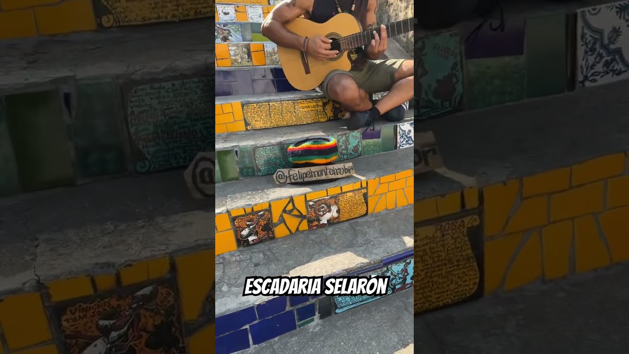 Fist time at the famous Selaron Staircase #brazil #riodejaneiro #escadariaselar&oacute;n #brazilvlog