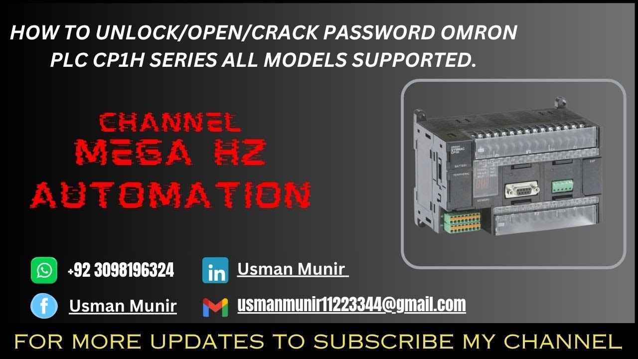 HOW TO UNLOCK OMRON CP1H/CP1L PLC PASSWORD | #UMREADPROTECTION | #TASKREADPROTECTION | #CP1H | #CP1L