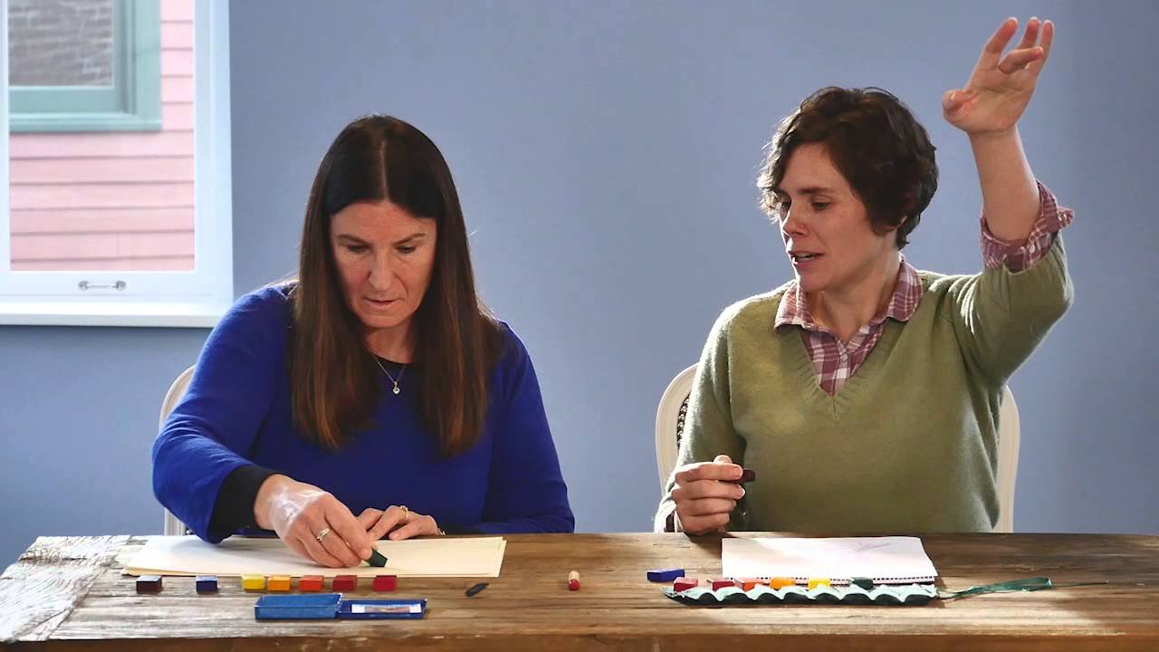 Drawing With Block Crayons — Oak Meadow Teachers Demonstrate Block Crayon Teaching Techniques