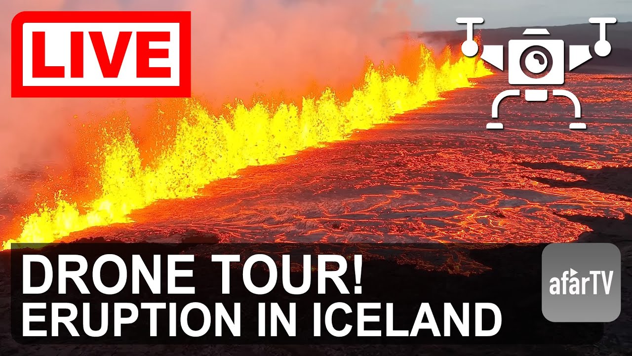 Jul 20, 2025: Drone Flight over the Erupting Volcano in Iceland (with NatureEye)