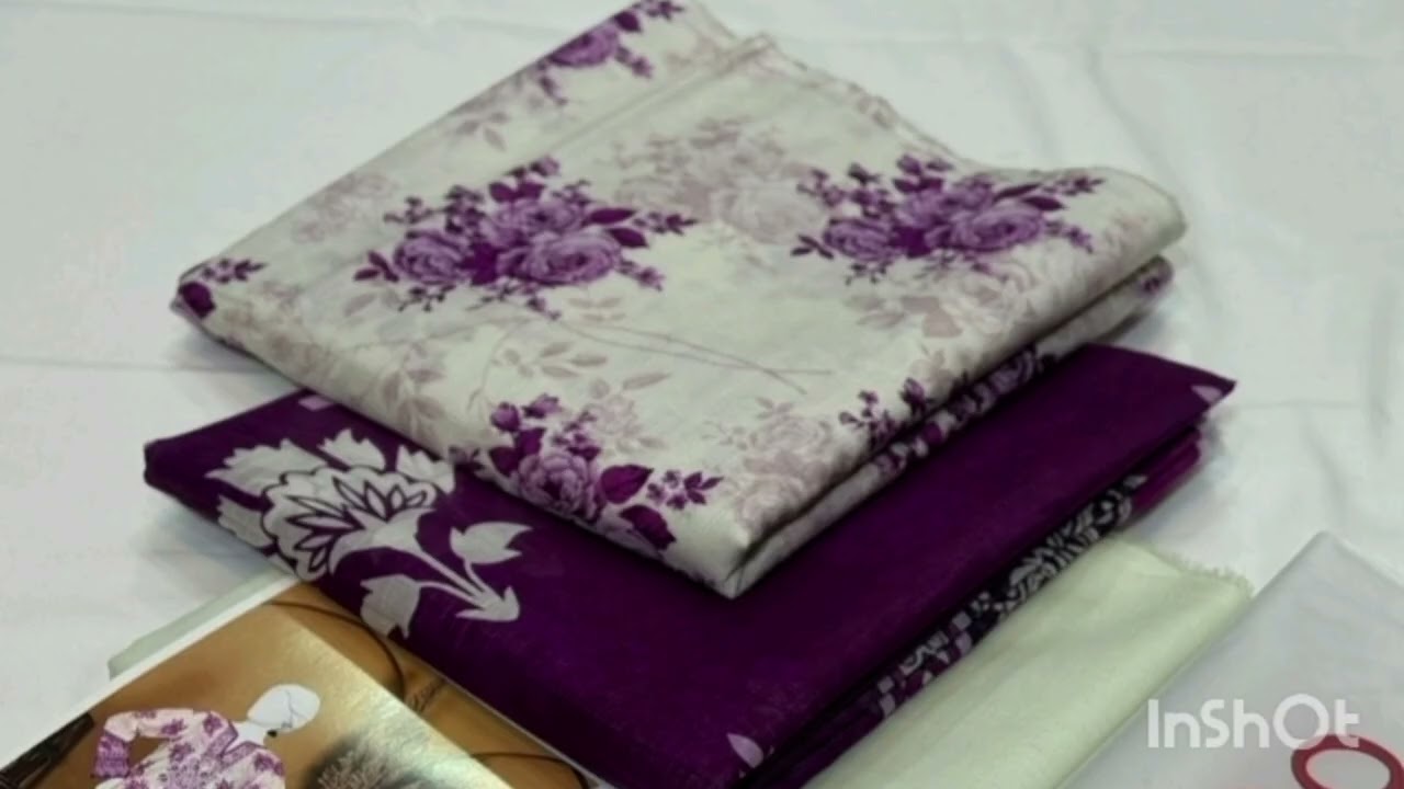 MURASHEELUXURY PURE LAWN 💯PRINTED LAWN SHIRT PRINTED LAWN VOIL DUPATTA DYED Trouser 