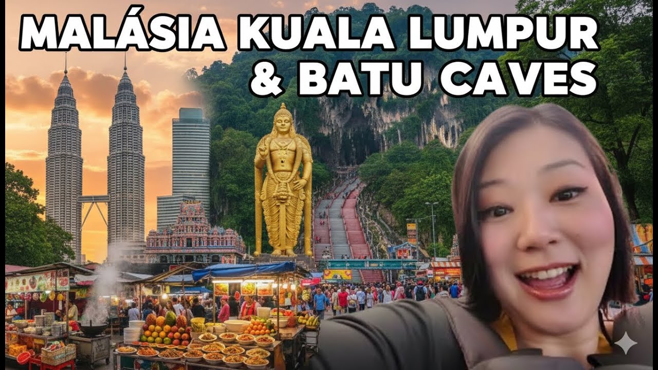 Kuala Lumpur - Malásia 🇲🇾 O que fazer | Comida de Rua, Batu Caves, Petronas Towers e muito +!