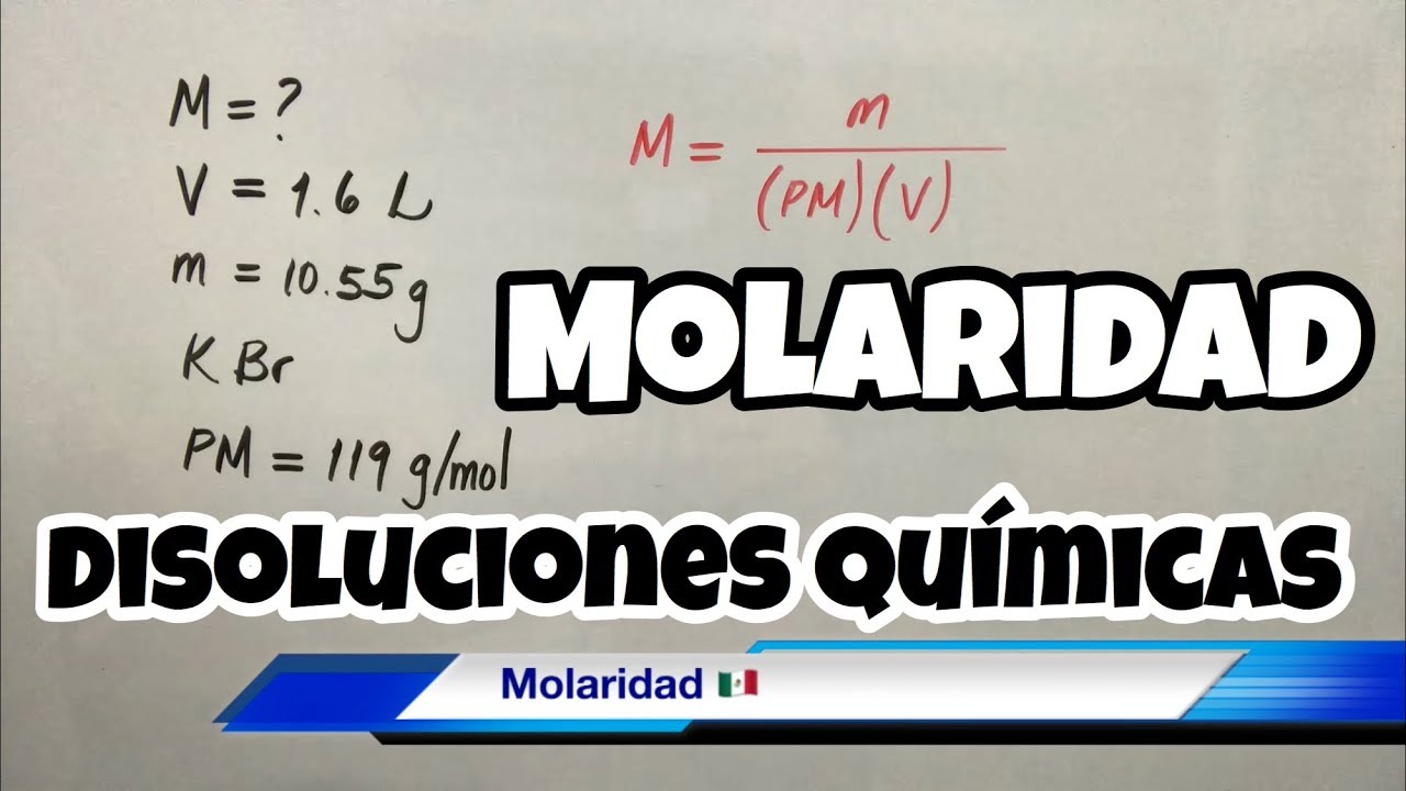 MOLARIDAD en Soluciones Qu&iacute;micas (bien f&aacute;cil)