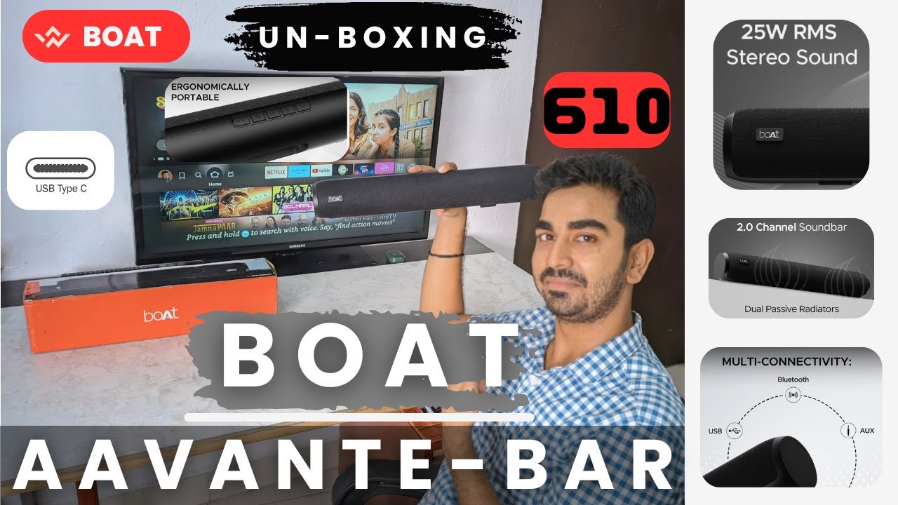 Boat Aavante Bar 610 Unboxing And Review | Best Soundbar Under 2000 In 2024