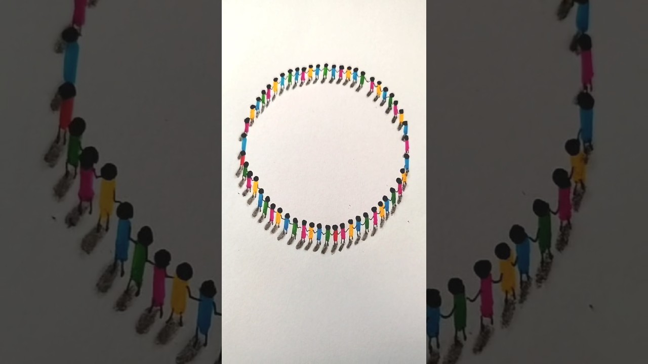 Easy 50 People 3d art 😱 || #3dart #shorts #shortsfeed #3ddrawing #3d #stepbystepdrawing