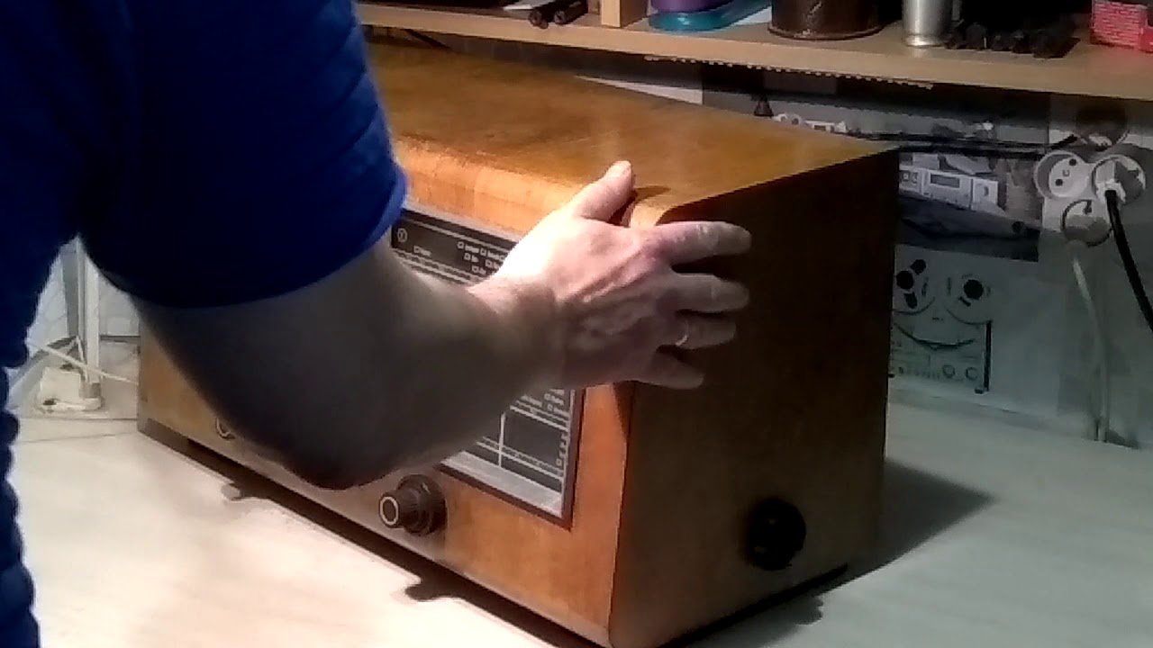 Ламповый радиоприемник Т 154, 1940 год Latvia old tube radio T-154