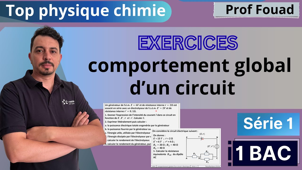 exercices : comportement global d'un circuit &eacute;lectrique : 1bac 