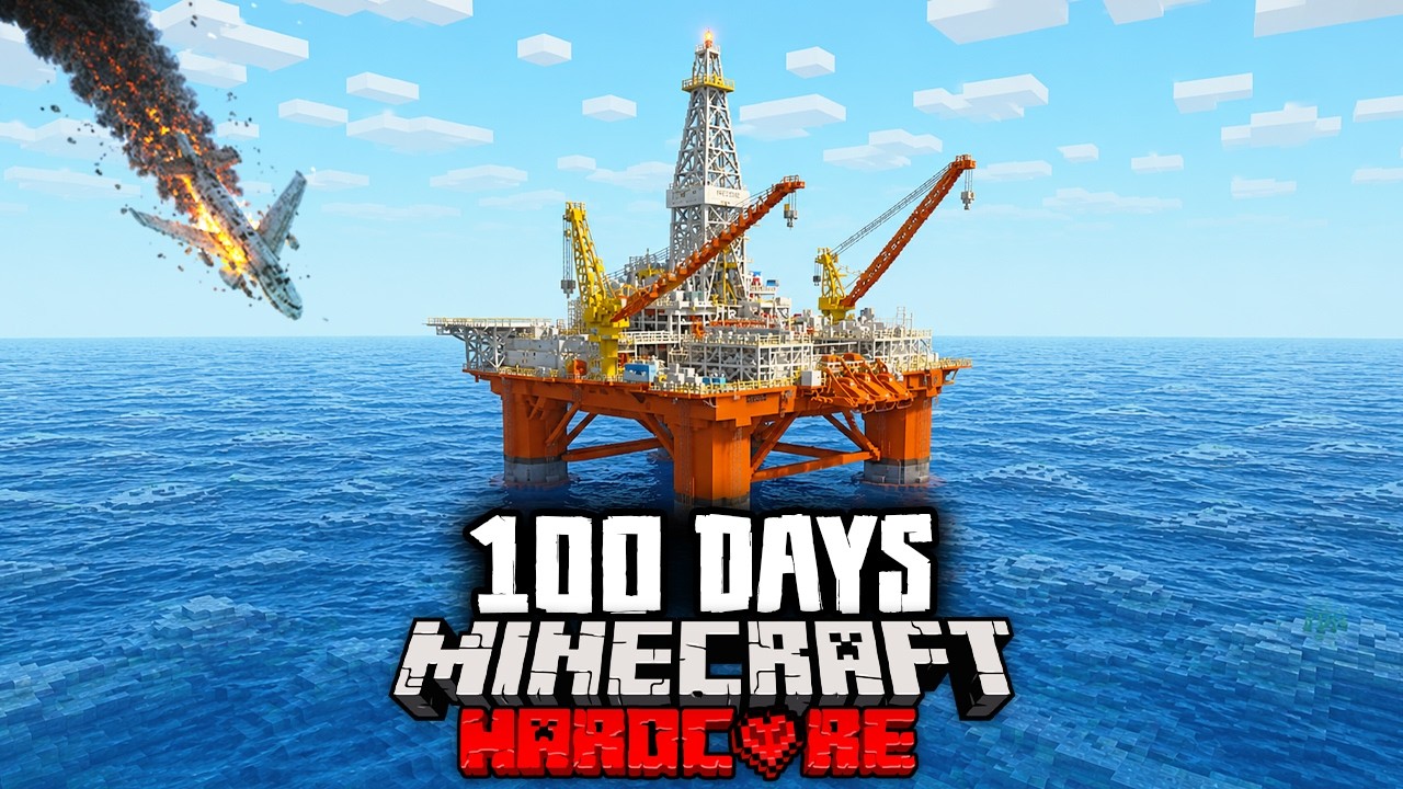 I Survived 100 Days on a OIL RIG in a Zombie Apocalypse in Hardcore Minecraft