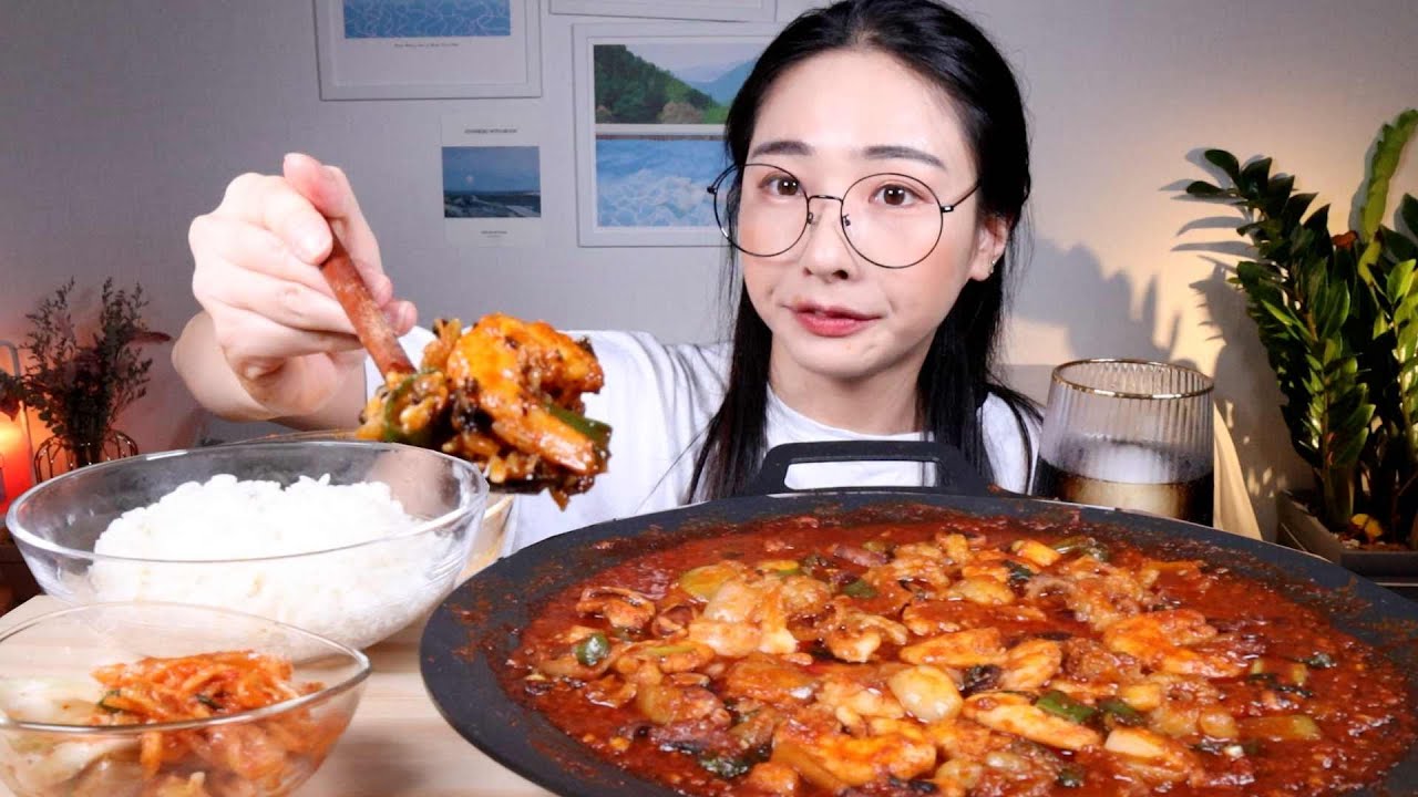 먹고싶은 만큼 때려넣은 낙곱새🐙🦐 볶음밥은 말모말모🤪 Nak-Gop-Sae Octopus, Pork Intestines, Prawns Stew REAL SOUND MUKBANG🐙🦐