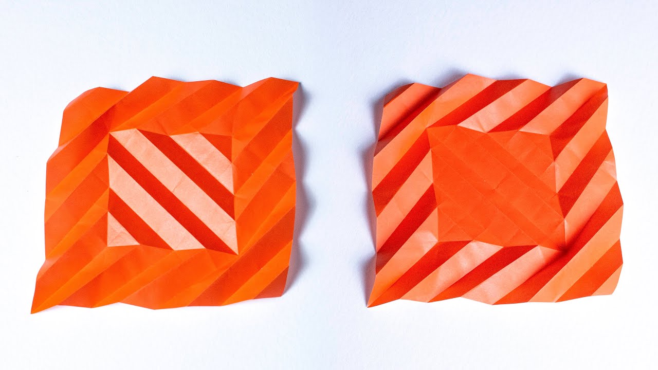 Origami Square Illusion Using Chiaroscuro Technique