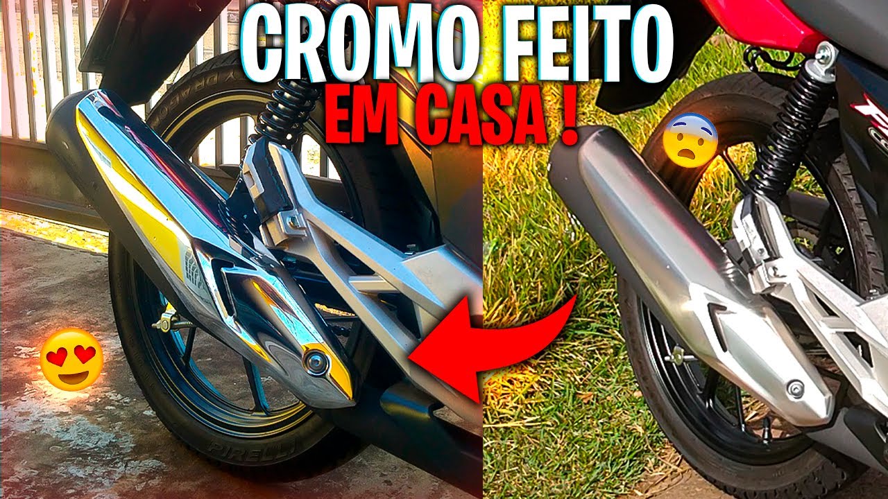 COMO CROMAR O PROTETOR DE ESCAPE DA CG 160 😍