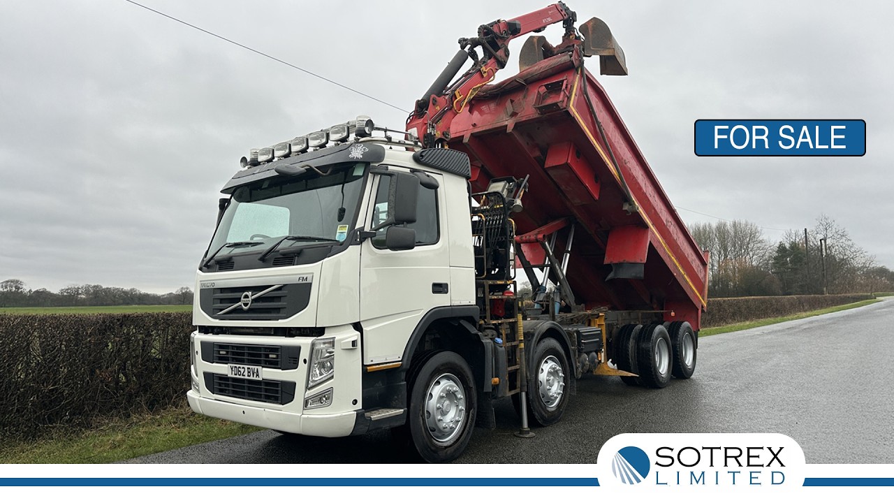 For Sale - New Stock From Sotrex: Volvo FM 370 8 X 4 Tipper with Grab