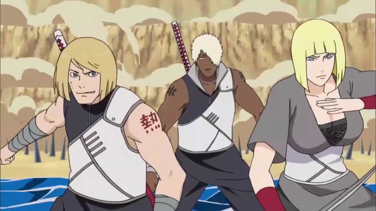 Darui vs kinkaku ginkaku.( Kinkaku berubah kyuubi) sub indo