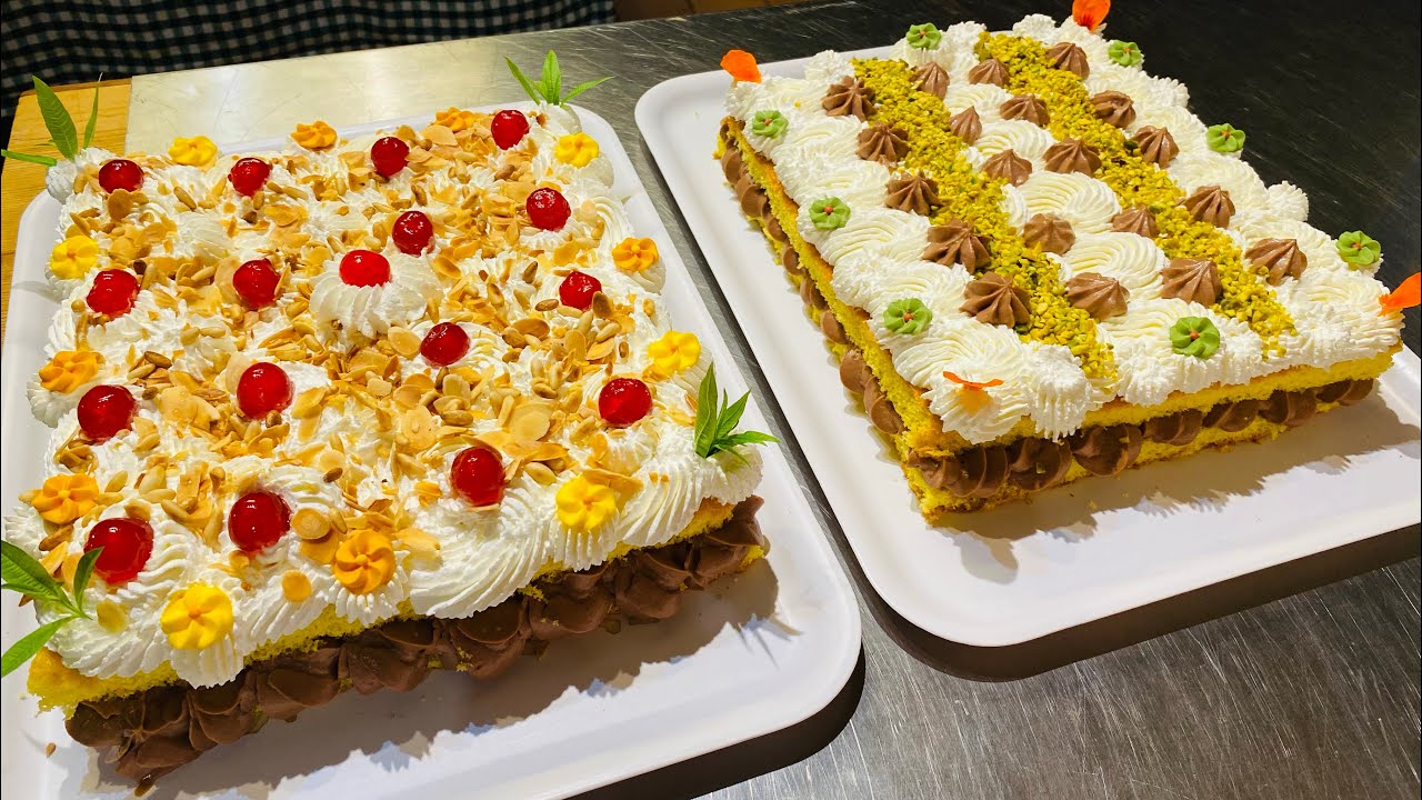 Torte farcite a festa.Pan di spagna con mascarpone panna e nutella. Facili e alla portata di tutti