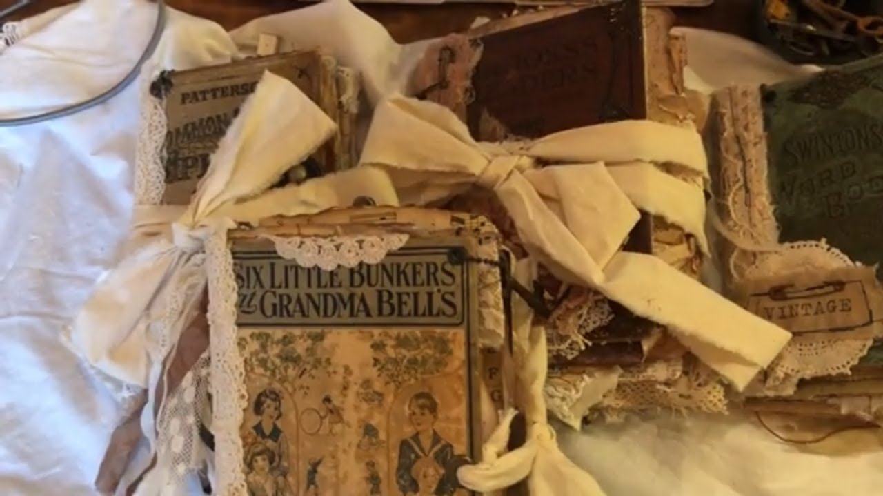 Vintage Grungy Junk Journal Flip Throughs  Old Books into journals
