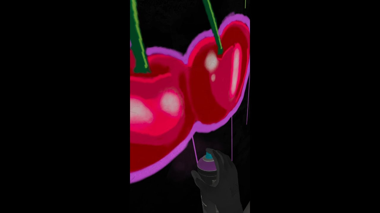Cerezas street en VR: arte urbano creado en KingSpray