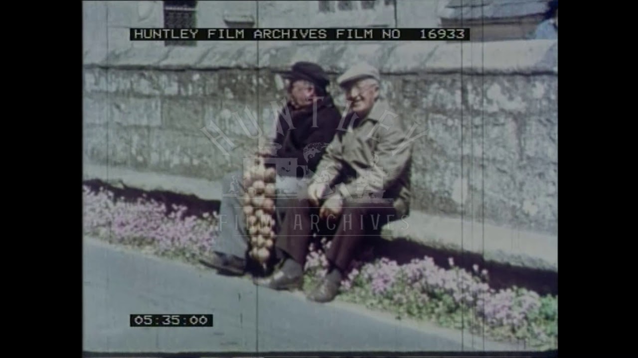 Roscoff in the 1970's. Archive film 16933