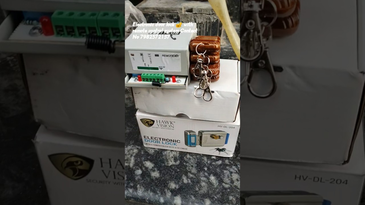 hawkvision electronic door lock with remote kit power supply installation 