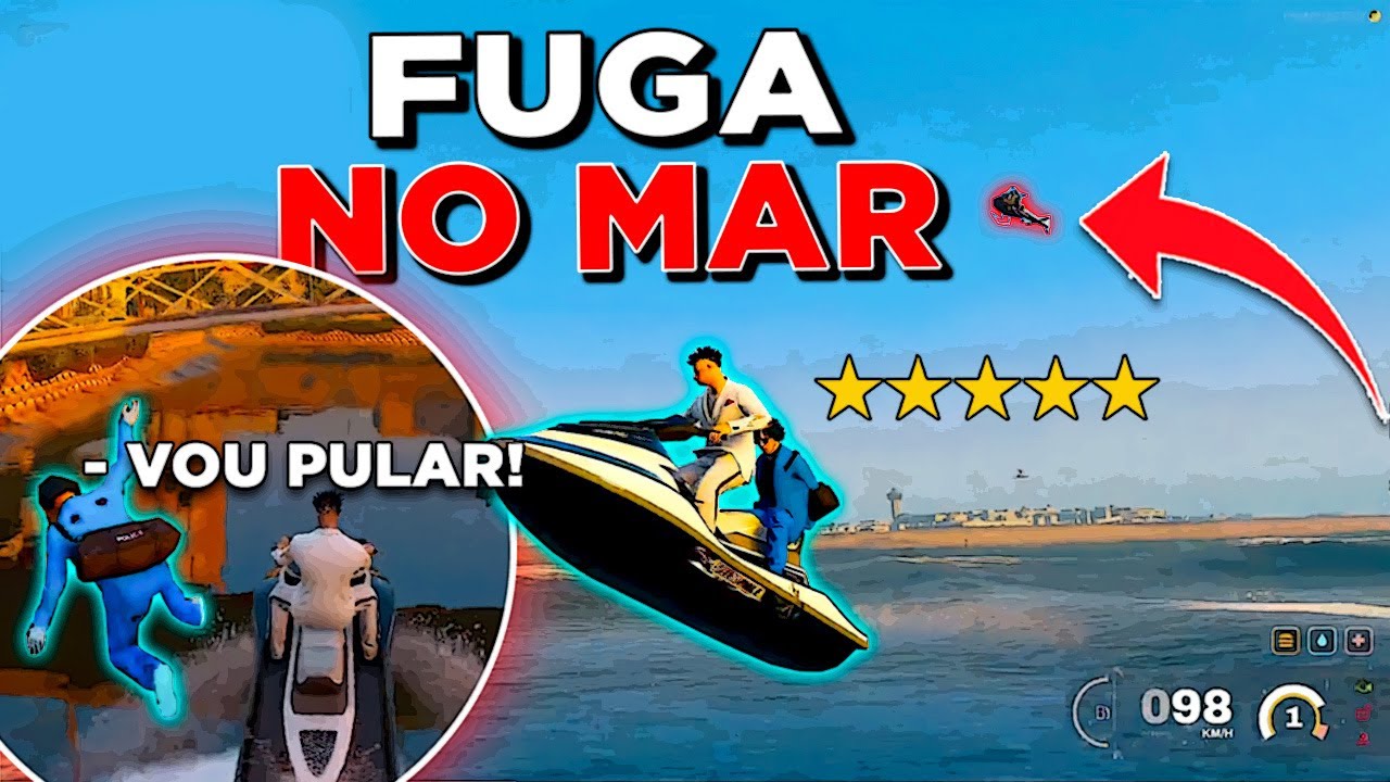 A MAIOR FUGA DOS PM de JETSKI 😂 GTA RP (Modder Clips)