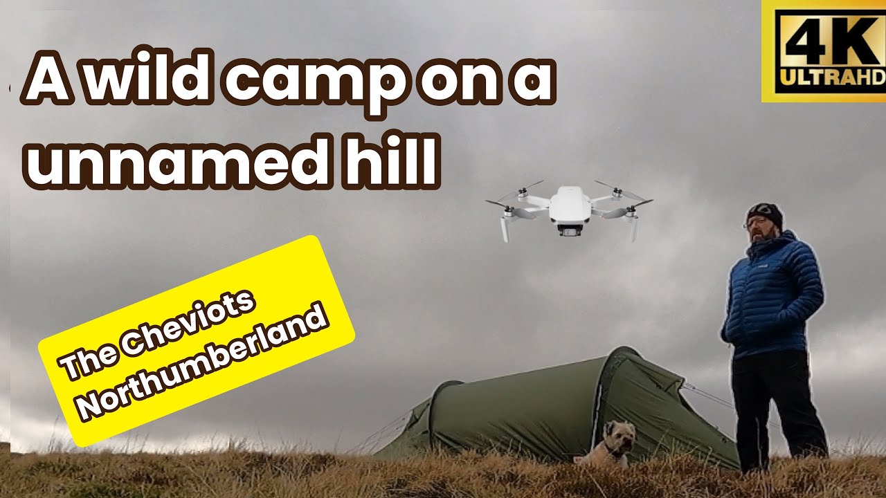A wild camp on a unnamed hill in the Cheviot ranges, Northumberland. #adventure #camping #dog #views