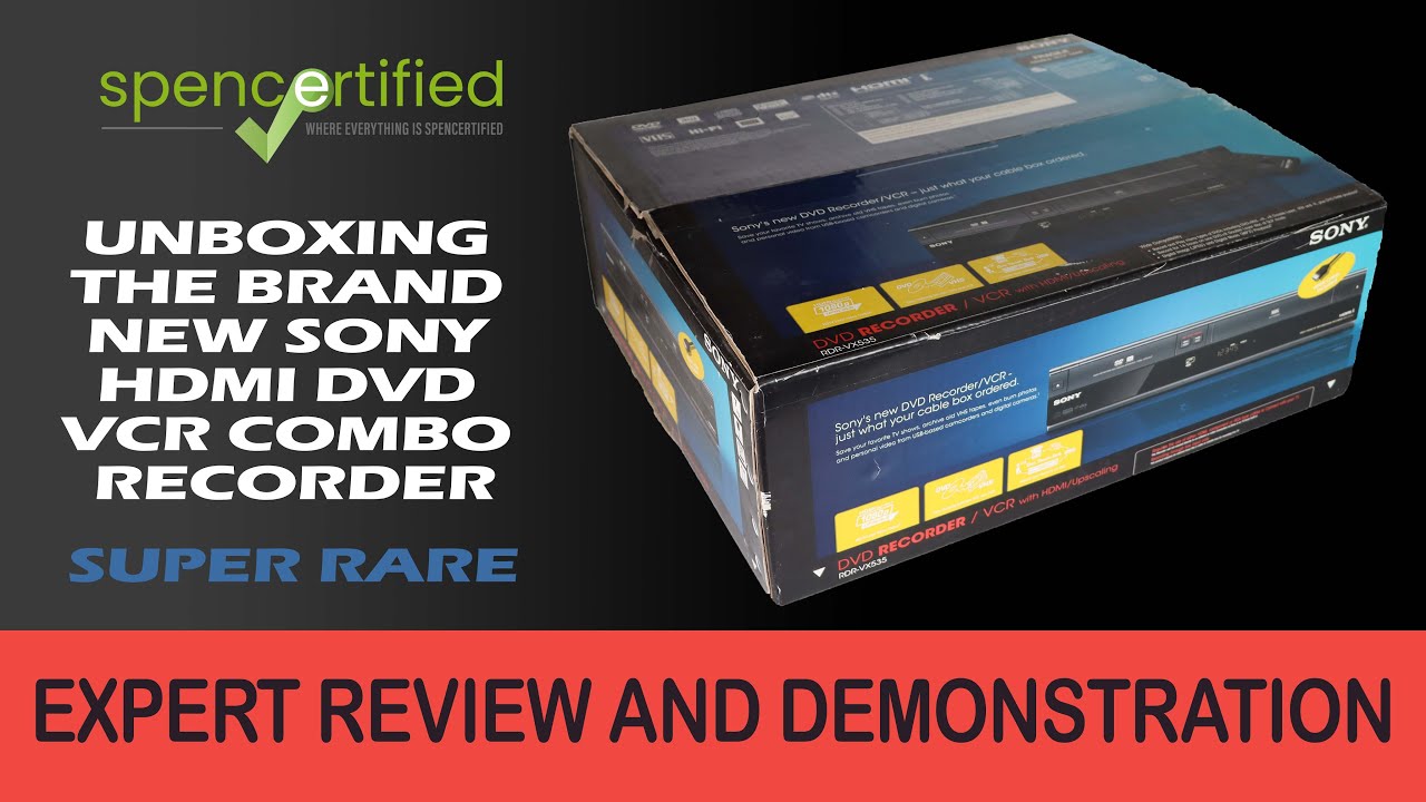 The BRAND NEW SONY DVD VCR Combo Recorder and How to Transfer VHS to DVD 1080P HDMI Upconversion