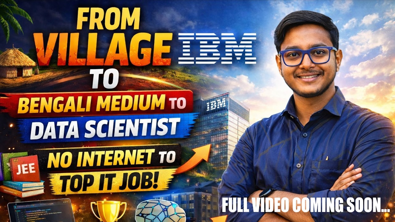 The journey from village to IBM as Data Scientist - Teaser | Tensor Thinks by Avishek Das