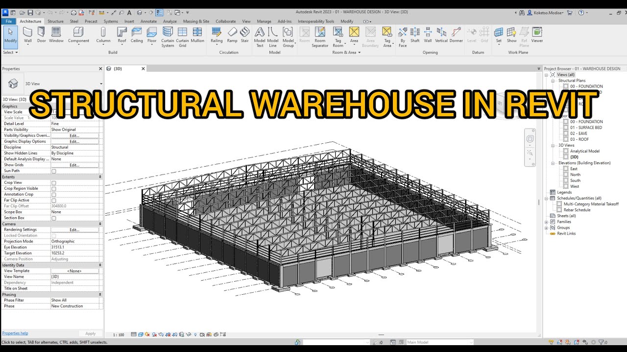 Структурный склад в Revit